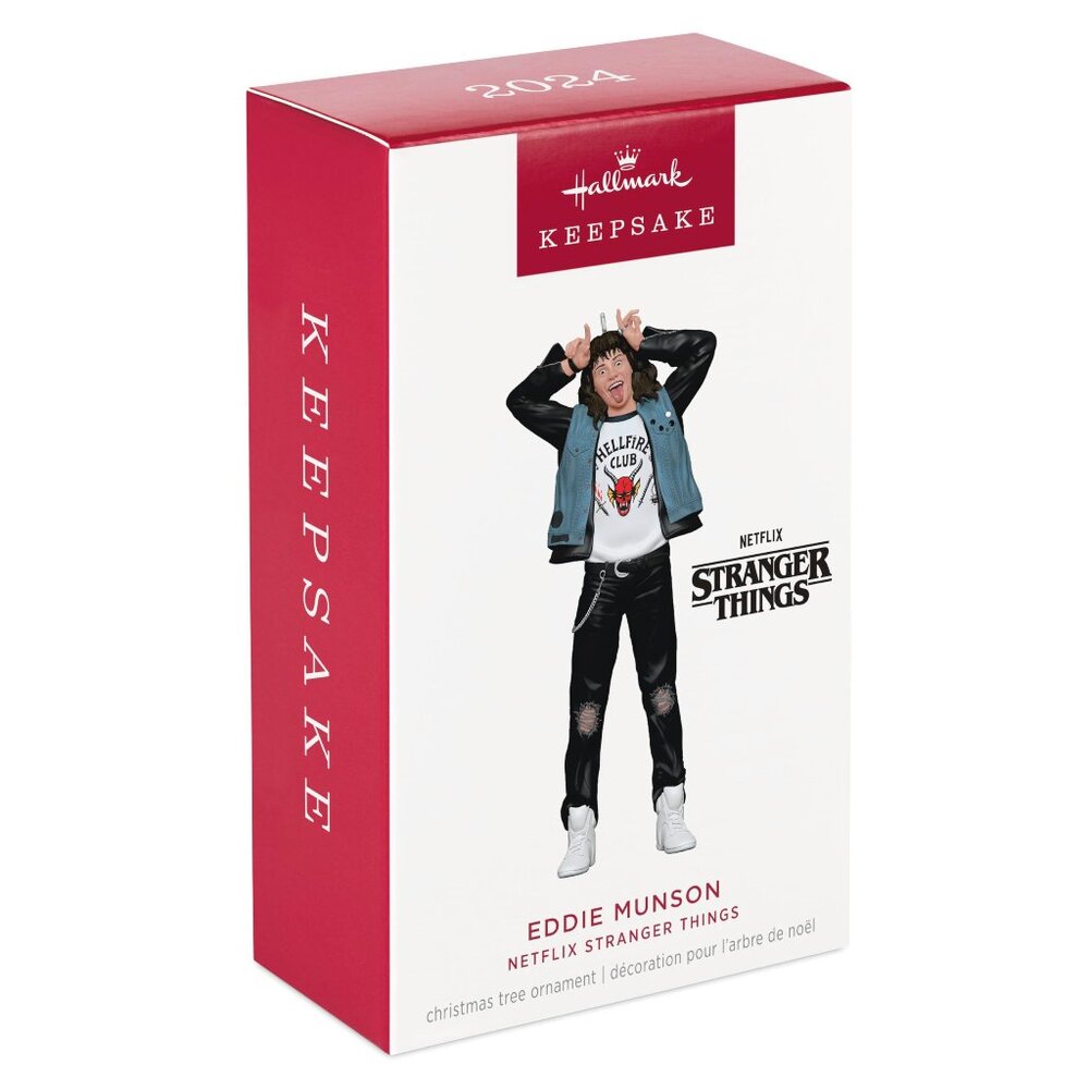 New! Stranger Things Eddie Munson Hallmark Keepsake Christmas Ornament TV Show